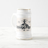 Panzerschiff Deutschland Stein Bierglas (Vorderseite Links)