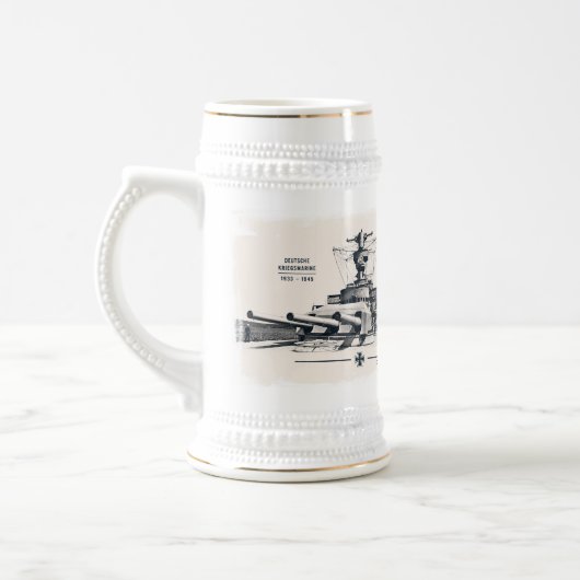 Panzerschiff Deutschland Stein Bierglas (Links)