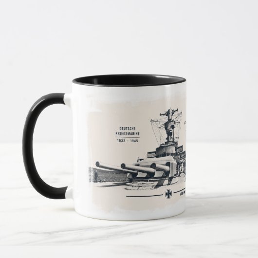 Panzerschiff Deutschland Tasse (Links)