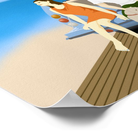 Pao am Strand Poster (Ecke)