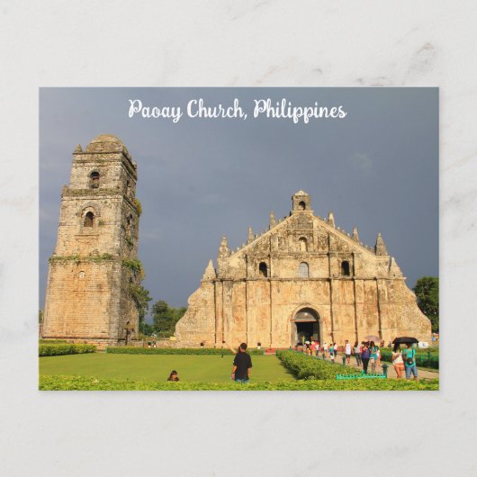 Paoay Church of the Philippines Postcard Postkarte (Vorderseite)