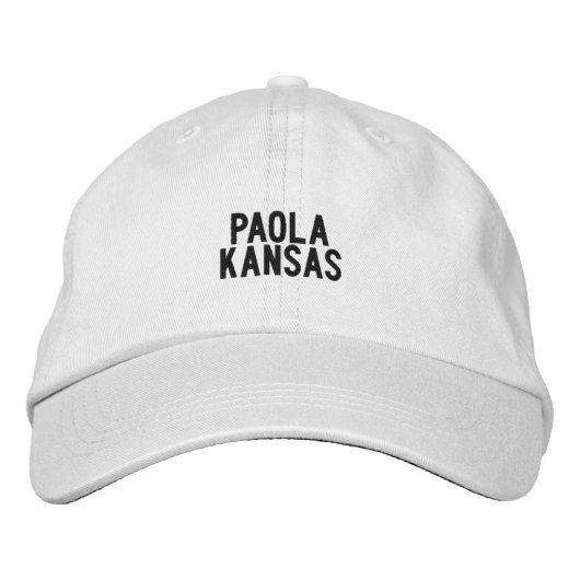 Paola Kansas Hat Bestickte Baseballkappe (Vorderseite)