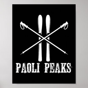 Paoli Peaks Indiana Ski Skifahren Rustikale Alp Poster