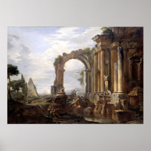 Paolo Panini Capriccio der klassischen Ruinen Poster