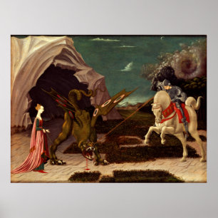 PAOLO UCCELLO - Saint George und der Drache 1470 Poster