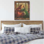 Paolo und Francesca da Rimini (von Rossetti) Leinwanddruck (Insitu (Schlafzimmer))