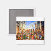 Paolo Veronese Wedding in Cana Magnet (Vorderseite/Rückseite)