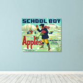 Paonia, Colorado - School Boy Apple Label Leinwanddruck (Insitu (Holzboden))