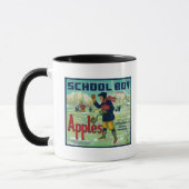 Paonia, Colorado - School Boy Apple Label Tasse (Links)