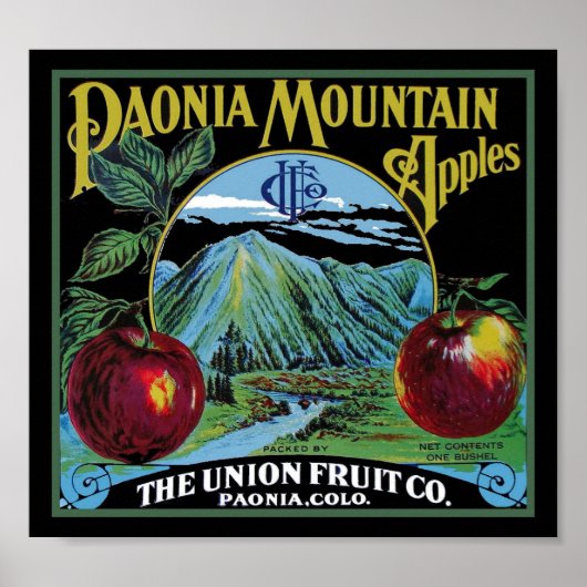 Paonia Moountain Apples Colorado Poster (Vorne)