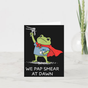 Pap-Abstrich bei Morgengrauen Lustiger Frosch-Spek Karte