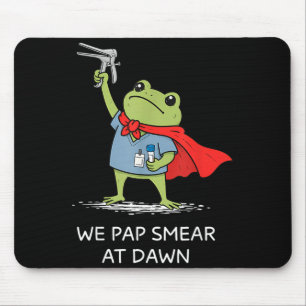 Pap-Abstrich bei Morgengrauen Lustiger Frosch-Spek Mousepad