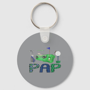 Pap des Geburtstagsjungen Hole In One Golf Sport Schlüsselanhänger
