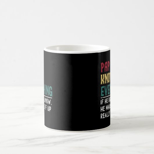 Pap kennt alles, was der Vater für Opa Pap begeht Kaffeetasse (Mittel)