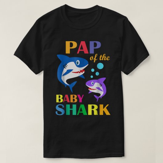 Pap of the Baby Birthday Shark Pap Hai Weihnachten T-Shirt (Design vorne)