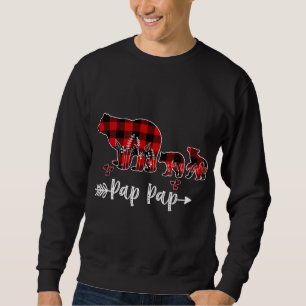 Pap Pap Bar Weihnachtsfeiertag Pajama Roter Karier Sweatshirt