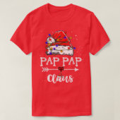 Pap Pap Claus Christmas Light Pajama Family Matchi T-Shirt (Design vorne)