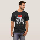 Pap Pap Claus Christmas Lights Weihnachtsmannmütze T-Shirt (Vorne ganz)