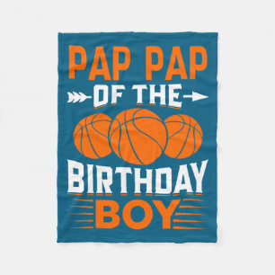 Pap pap des Geburtstagsjungen Basketball T-Shirt  Fleecedecke