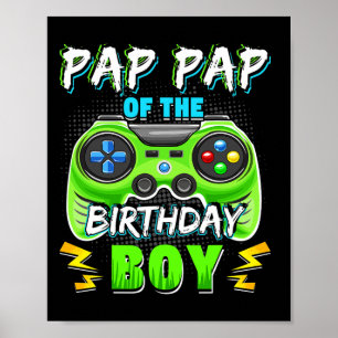 Pap Pap des Geburtstagsjungen passendes Video Game Poster