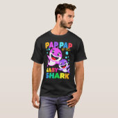 Pap Pap Pp des Baby Birthday Shark Pap Shark C T-Shirt (Vorne ganz)