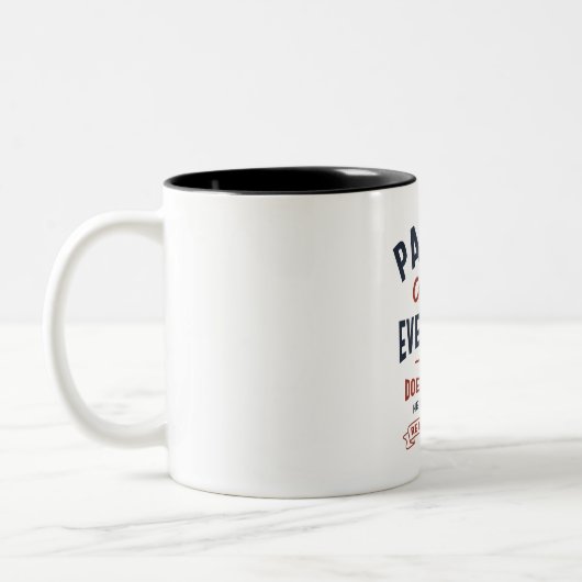 Pap-Pap weiß, was Design bedeutet Zweifarbige Tasse (Links)