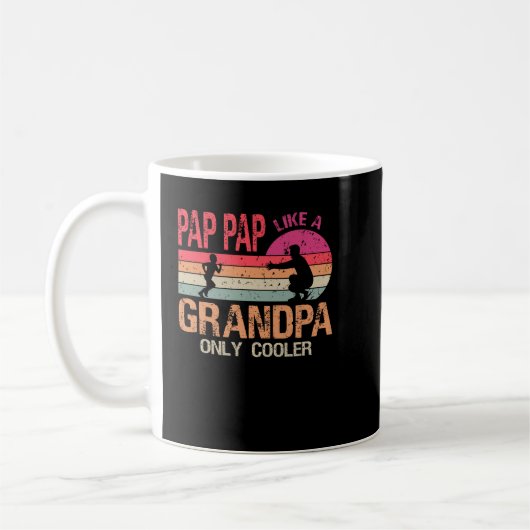 Pap Pap wie ein Opa Nur Cooler lustiger Vater Papa Kaffeetasse (Links)