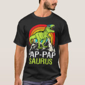 Pap-papSaurus Dinosaur Grandpa Saurus Father's Day T-Shirt (Vorderseite)