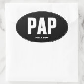 PAP Pull and Pray Oval Autoaufkleber Ovaler Aufkleber (Tasche)