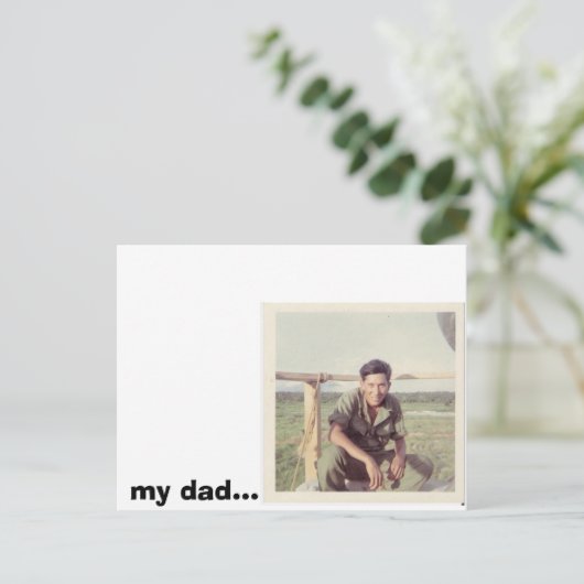 Papa%2004, mein Vater.. Postkarte (Stehend Vorderseite)