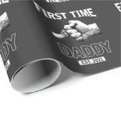 Papa 2021 Papa-Vatertag zum ersten Mal Geschenkpapier (Rolleneckpunkt)