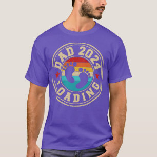 Papa 2024 lädt vintage retro für neuen Daddy Vater T-Shirt