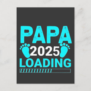 Papa 2025 Vater für Elternschaft Feiertagspostkarte