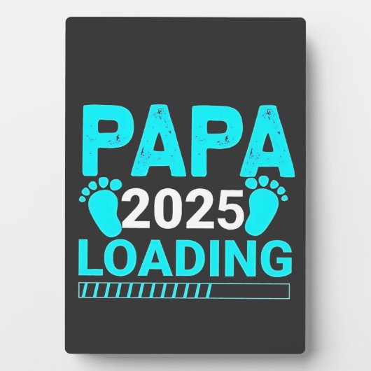 Papa 2025 Vater für Elternschaft Fotoplatte (Vorderseite)