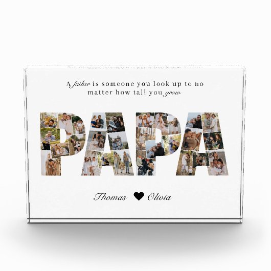 Papa 28 Foto Collage Keepake zum Vater oder Opa (Vorderseite)