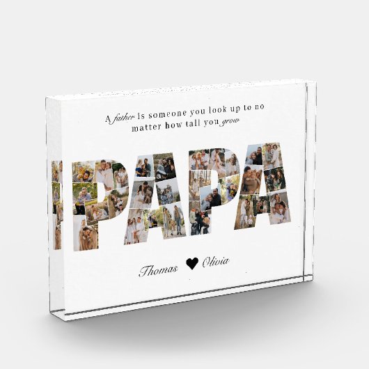 Papa 28 Foto Collage Keepake zum Vater oder Opa (Links)