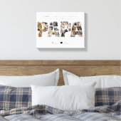 Papa 28 Foto Collage Keepake zum Vater oder Opa Leinwanddruck (Insitu (Schlafzimmer))