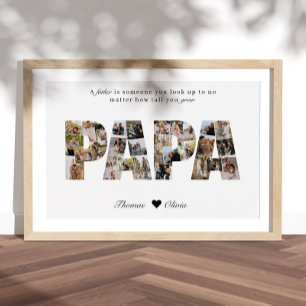 Papa 28 Foto Collage Keepake zum Vater oder Opa Poster