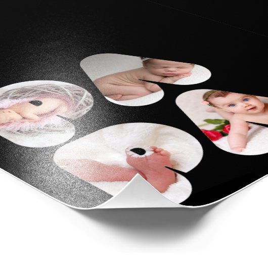 PAPA 4 x Foto Collage Geschenk für Väter Vater (Ecke)