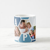 Papa 5 Foto Editable 4 Letter Bee and Honeycomb Kaffeetasse (Mittel)