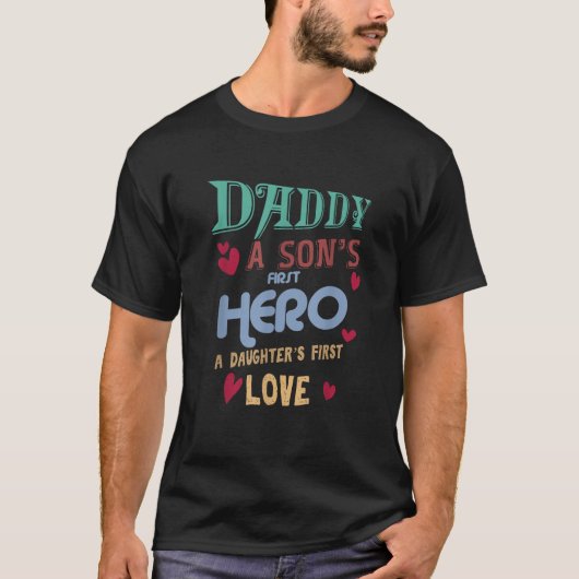 Papa a a Son's First Held Daughter s F T-Shirt (Vorderseite)