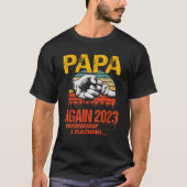 Papa Again Est 2023 Loading Future New Father's Da T-Shirt (Vorderseite)