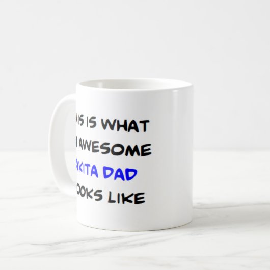 Papa akita, phantastisch kaffeetasse (Vorderseite Links)