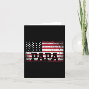Papa American Flag Vatertag 4. Juli Geschenk G Karte