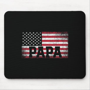 Papa American Flag Vatertag 4. Juli Geschenk G Mousepad