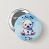 Papa | Arctic Animals Winter Baby Dusche Button (Vorne & Hinten)