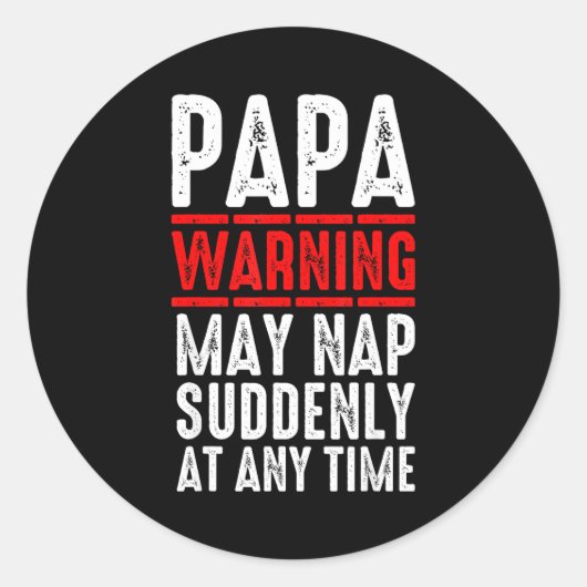 Papa Art For Grandpa From Grandkids Father's Day P Runder Aufkleber (Vorderseite)