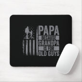 Papa Art For Grandpa Men From Grandkids Granddaugh Mousepad (Mit Mouse)
