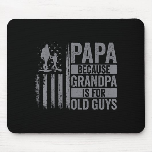 Papa Art For Grandpa Men From Grandkids Granddaugh Mousepad (Vorne)