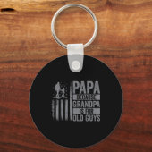 Papa Art For Grandpa Men From Grandkids Granddaugh Schlüsselanhänger (Vorderseite)